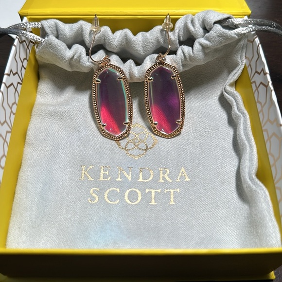 Kendra Scott Elle Rose Gold Drop Earrings in
Dichroic Glass - Picture 3 of 4